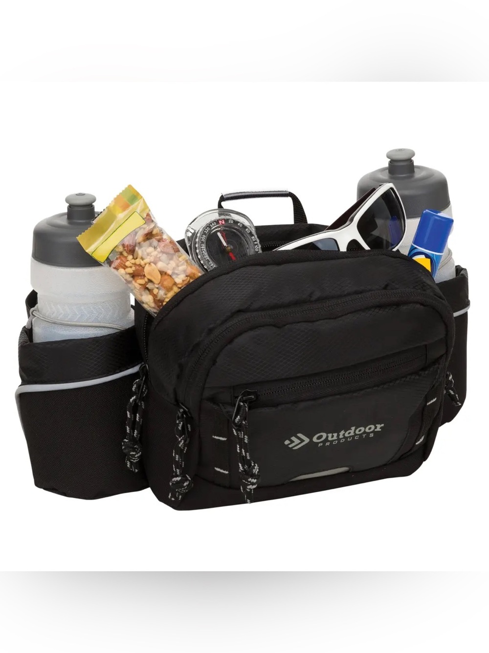 Outdoor Products Black Men’s Waist Pack with Dual Bottle Holders